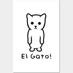 El Gato! - black Posters and Art